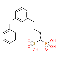ChemSpider 2D Image | (1R)-4-(3-Phenoxyphenyl)-1-phosphono-1-butanesulfonic acid | C16H19O7PS