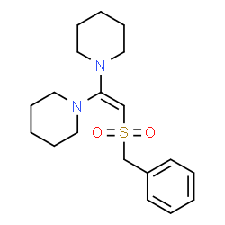 ChemSpider 2D Image | 1,1'-[2-(Benzylsulfonyl)-1,1-ethenediyl]dipiperidine | C19H28N2O2S