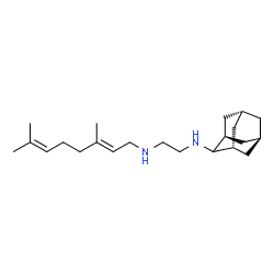 ChemSpider 2D Image | N-[(1r,3r,5r,7r)-Adamantan-2-yl]-N'-[(2E)-3,7-dimethyl-2,6-octadien-1-yl]-1,2-ethanediamine | C22H38N2