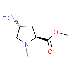 ChemSpider 2D Image | Methyl (4R)-4-amino-1-methyl-L-prolinate | C7H14N2O2