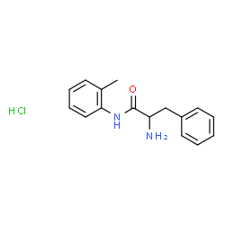 ChemSpider 2D Image | N-(2-Methylphenyl)phenylalaninamide hydrochloride (1:1) | C16H19ClN2O