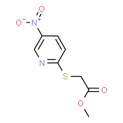 ChemSpider 2D Image | Methyl [(5-nitro-2-pyridinyl)sulfanyl]acetate | C8H8N2O4S