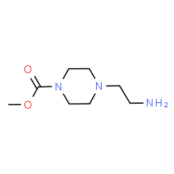 ChemSpider 2D Image | Methyl 4-(2-aminoethyl)-1-piperazinecarboxylate | C8H17N3O2