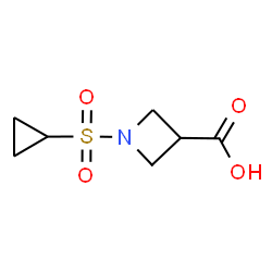 ChemSpider 2D Image | 1-(Cyclopropylsulfonyl)-3-azetidinecarboxylic acid | C7H11NO4S