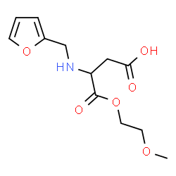 ChemSpider 2D Image | 3-[(2-Furylmethyl)amino]-4-(2-methoxyethoxy)-4-oxobutanoic acid | C12H17NO6