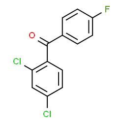 ChemSpider 2D Image | 2,4-Dichloro-4'-Fluorobenzophenone | C13H7Cl2FO