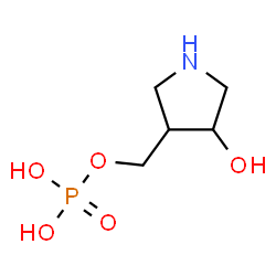 ChemSpider 2D Image | (4-Hydroxy-3-pyrrolidinyl)methyl dihydrogen phosphate | C5H12NO5P