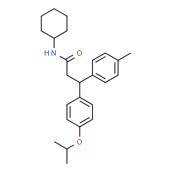 ChemSpider 2D Image | N-Cyclohexyl-3-(4-isopropoxyphenyl)-3-(4-methylphenyl)propanamide | C25H33NO2