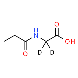 ChemSpider 2D Image | N-Propionyl(2,2-~2~H_2_)glycine | C5H7D2NO3