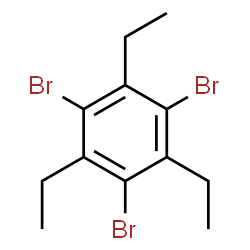 ChemSpider 2D Image | 1,3,5-Tribromo-2,4,6-triethylbenzene | C12H15Br3