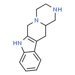 ChemSpider 2D Image | 1,2,3,4,6,7,12,12a-octahydropyrazino(2',1':6,1)pyrido(3,4-b)indole | C14H17N3