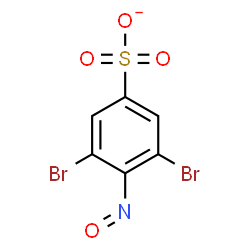 ChemSpider 2D Image | 3,5-Dibromo-4-nitrosobenzenesulfonate | C6H2Br2NO4S