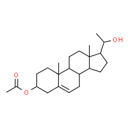 ChemSpider 2D Image | 20-Hydroxypregn-5-en-3-yl acetate | C23H36O3
