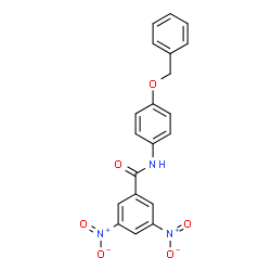 ChemSpider 2D Image | N-[4-(Benzyloxy)phenyl]-3,5-dinitrobenzamide | C20H15N3O6