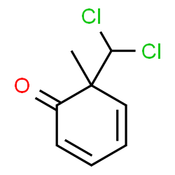 ChemSpider 2D Image | 6-(Dichloromethyl)-6-methyl-2,4-cyclohexadien-1-one | C8H8Cl2O