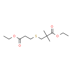 ChemSpider 2D Image | Ethyl 3-[(3-ethoxy-3-oxopropyl)sulfanyl]-2,2-dimethylpropanoate | C12H22O4S