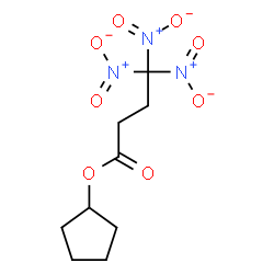 ChemSpider 2D Image | Cyclopentyl 4,4,4-trinitrobutanoate | C9H13N3O8