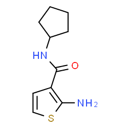 ChemSpider 2D Image | 2-Amino-N-cyclopentyl-3-thiophenecarboxamide | C10H14N2OS