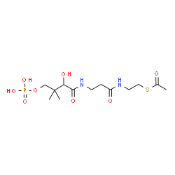 ChemSpider 2D Image | S-acetylphosphopantotheine | C13H25N2O8PS