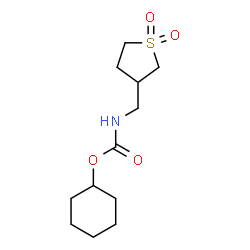 ChemSpider 2D Image | Cyclohexyl [(1,1-dioxidotetrahydro-3-thiophenyl)methyl]carbamate | C12H21NO4S