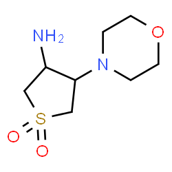 ChemSpider 2D Image | 4-(4-Morpholinyl)tetrahydro-3-thiophenamine 1,1-dioxide | C8H16N2O3S