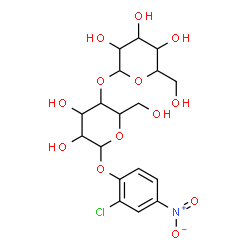 ChemSpider 2D Image | 2-Chloro-4-nitrophenyl 4-O-hexopyranosylhexopyranoside | C18H24ClNO13