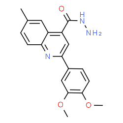 ChemSpider 2D Image | 2-(3,4-Dimethoxyphenyl)-6-methyl-4-quinolinecarbohydrazide | C19H19N3O3