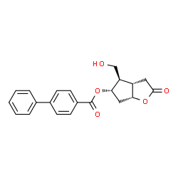 ChemSpider 2D Image | (+)-Corey lactone 5-(4-phenylbenzoate) | C21H20O5