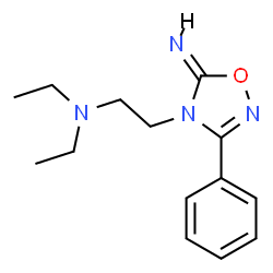 ChemSpider 2D Image | N,N-Diethyl-2-[(5Z)-5-imino-3-phenyl-1,2,4-oxadiazol-4(5H)-yl]ethanamine | C14H20N4O
