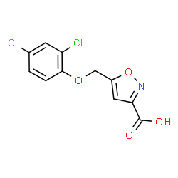 ChemSpider 2D Image | 5-(2,4-dichlorophenoxymethyl)-1,2-oxazole-3-carboxylic acid | C11H7Cl2NO4
