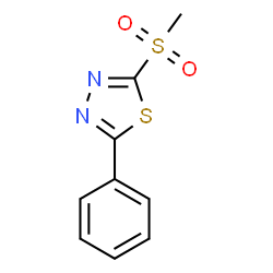 ChemSpider 2D Image | 2-(Methylsulfonyl)-5-phenyl-1,3,4-thiadiazole | C9H8N2O2S2