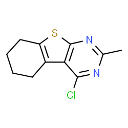 ChemSpider 2D Image | 4-Chloro-2-methyl-5,6,7,8-tetrahydro[1]benzothieno[2,3-d]pyrimidine | C11H11ClN2S