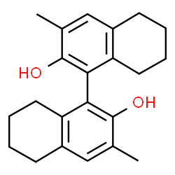 ChemSpider 2D Image | 3,3'-Dimethyl-5,5',6,6',7,7',8,8'-octahydro-1,1'-binaphthalene-2,2'-diol | C22H26O2