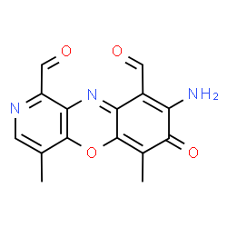 ChemSpider 2D Image | 2-AMINO-1,9-DICARBONYL-4,6-DIMETHYL-10-DEHYDRO-3-OXO(8-AZA)PHENOXAZINE | C15H11N3O4