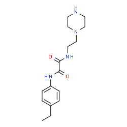 ChemSpider 2D Image | N-(4-Ethylphenyl)-N'-[2-(1-piperazinyl)ethyl]ethanediamide | C16H24N4O2