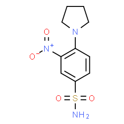 ChemSpider 2D Image | 3-Nitro-4-(1-pyrrolidinyl)benzenesulfonamide  | C10H13N3O4S
