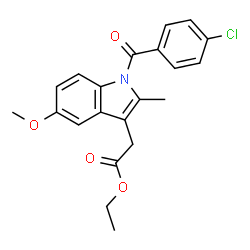 ChemSpider 2D Image | Indomethacin ethyl ester | C21H20ClNO4