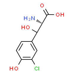 ChemSpider 2D Image | m-chloro-β-hydroxytyrosine | C9H10ClNO4