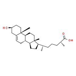 ChemSpider 2D Image | (25R)-3β-Hydroxycholest-5-en-26-oic acid | C27H44O3