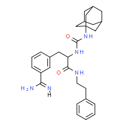 ChemSpider 2D Image | Nalpha-(Adamantan-1-ylcarbamoyl)-3-carbamimidoyl-N-(2-phenylethyl)phenylalaninamide | C29H37N5O2