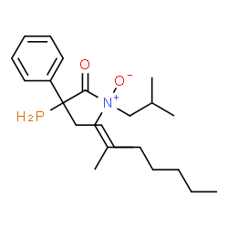 ChemSpider 2D Image | 1-(Diisobutylnitroryl)-2-phenyl-2-phosphino-1-decanone | C24H42NO2P