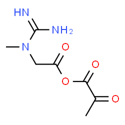 ChemSpider 2D Image | Pyruvoyl N-carbamimidoyl-N-methylglycinate | C7H11N3O4