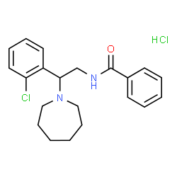 ChemSpider 2D Image | N-[2-(1-Azepanyl)-2-(2-chlorophenyl)ethyl]benzamide hydrochloride (1:1) | C21H26Cl2N2O