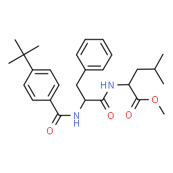 ChemSpider 2D Image | Methyl N-[4-(2-methyl-2-propanyl)benzoyl]phenylalanylleucinate | C27H36N2O4