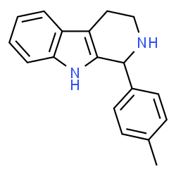 ChemSpider 2D Image | 1-(4-Methylphenyl)-2,3,4,9-tetrahydro-1H-beta-carboline | C18H18N2