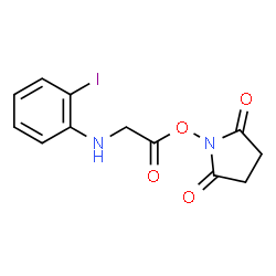 ChemSpider 2D Image | 2,5-Dioxo-1-pyrrolidinyl N-(2-iodophenyl)glycinate | C12H11IN2O4