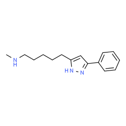 ChemSpider 2D Image | N-Methyl-5-(3-phenyl-1H-pyrazol-5-yl)-1-pentanamine | C15H21N3