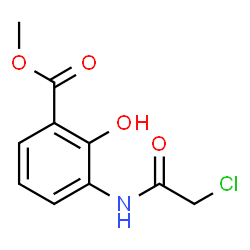 ChemSpider 2D Image | Methyl 3-[(chloroacetyl)amino]-2-hydroxybenzoate | C10H10ClNO4