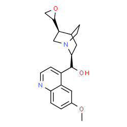 ChemSpider 2D Image | (3alpha,8alpha,9R,10R)-6'-Methoxy-10,11-dihydro-10,11-epoxycinchonan-9-ol | C20H24N2O3