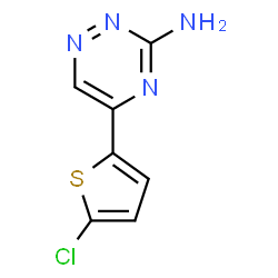 ChemSpider 2D Image | 5-(5-Chloro-2-thienyl)-1,2,4-triazin-3-amine | C7H5ClN4S